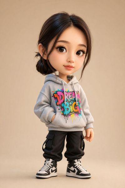 Urban Bobblehead 🧸👟 — AI photo extension by Candice on FRAW