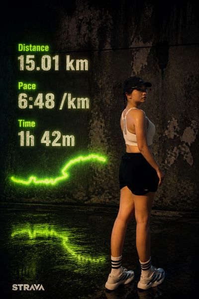 Night Trace 💫 - Green — AI photo extension by Phoebe L on FRAW