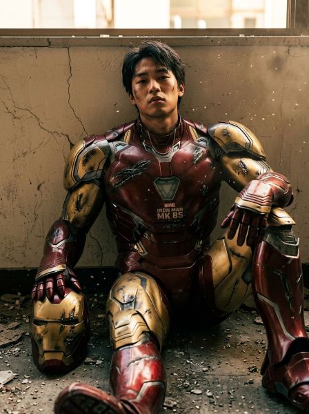 Ironman Suit Portrait — AI photo extension by Sang on FRAW