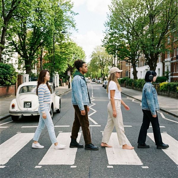 1960s Abbey road — AI photo extension by Fraw Official on FRAW