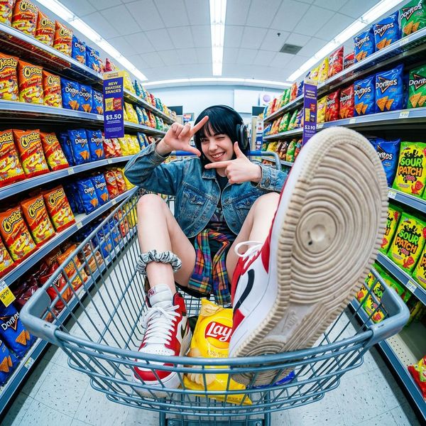 Playful Supermarket Snap — AI photo extension by Fraw Official on FRAW