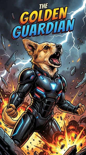 SuperPet Hero — AI photo extension by Phoebe L on FRAW